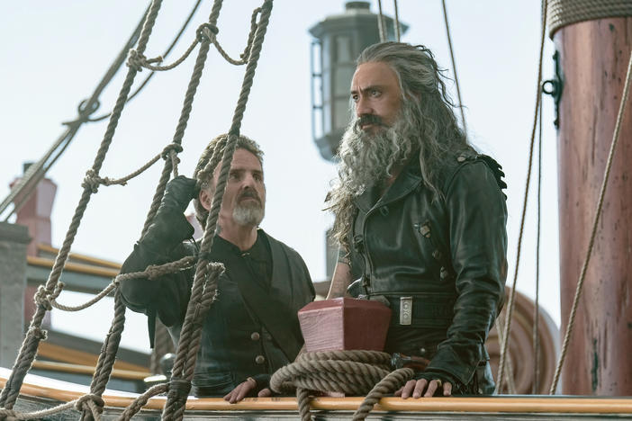 Con O'Neill and Taika Waititi in episode 6 of <em>Our Flag Means Death. </em>