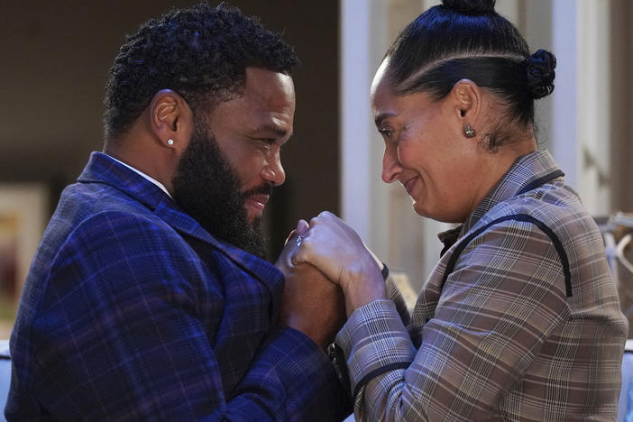 Anthony Anderson and Tracee Ellis Ross in the series finale episode of <em>Black-ish</em>, "Homegoing."
