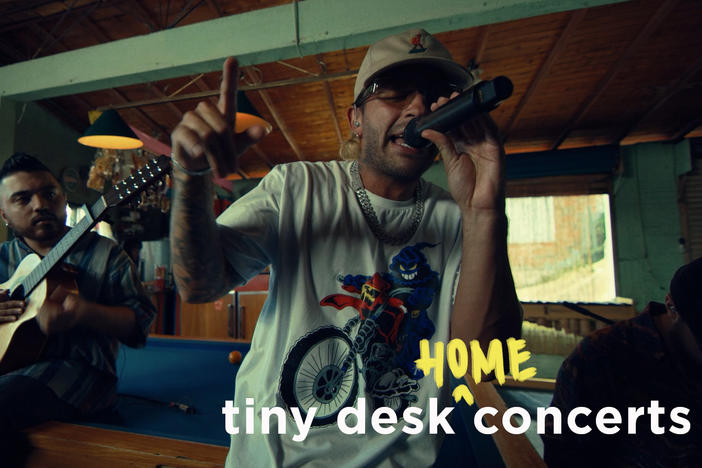 Feid performs a Tiny Desk (home) concert.