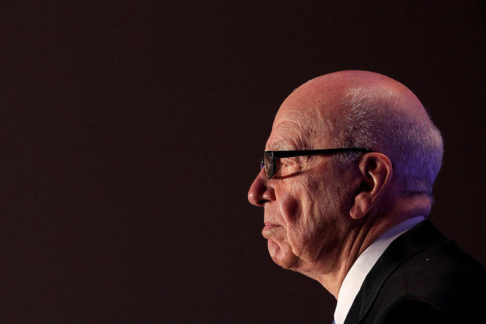 Rupert Murdoch speaks in San Francisco in 2011. Murdoch's media empire has included News Corp, Fox News, Fox Sports, 21st Century Fox, HarperCollins,<em> The New York Post</em> and <em>The</em> <em>Wall Street Journal.</em>