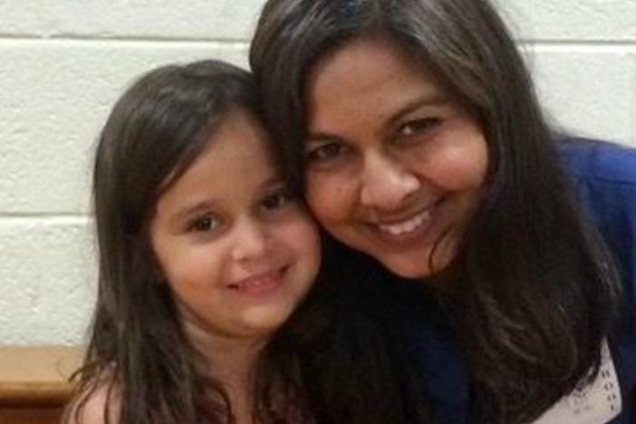 Sunita Kramer says a stranger at a train station changed her life after they saved her daughter.