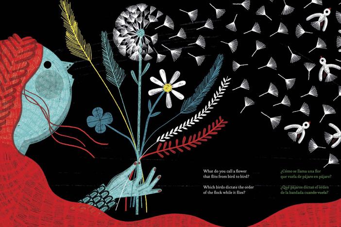 What do you call a flower that flits from bird to bird? Which birds dictate the order of the flock while it flies?