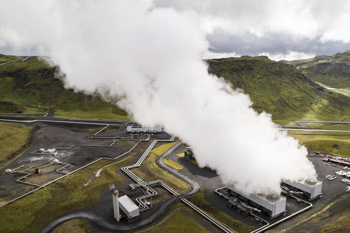 In Iceland, a Climeworks project is absorbing carbon dioxide emissions directly from the air and storing it underground. The energy-intensive process is powered by geothermal energy.