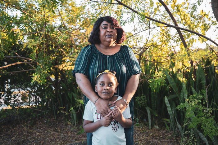 Meralyn Kirkland with her granddaughter, Kaia Rolle.