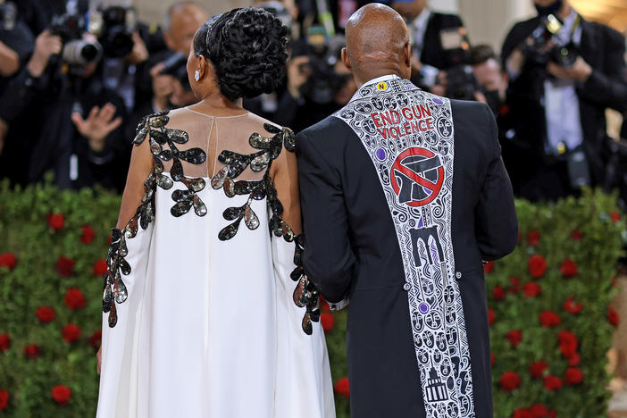 Tracey Collins and New York City Mayor Eric Adams at the 2022 Met Gala on Monday in New York City.