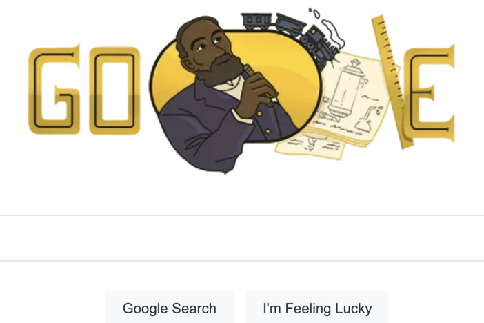 Google doodle honoring inventor Elijah McCoy.