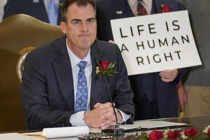 Oklahoma Gov. Kevin Stitt on April 12 in Oklahoma City.