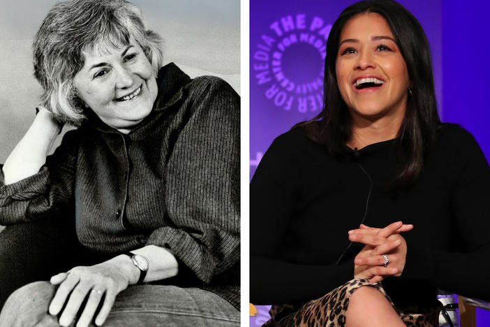 Actress Bea Arthur (left) portrayed the title character of <em>Maude</em> in the 1970s. Gina Rodriguez starred in <em>Jane the Virgin</em>. Both of their characters had a decision to make about abortion.