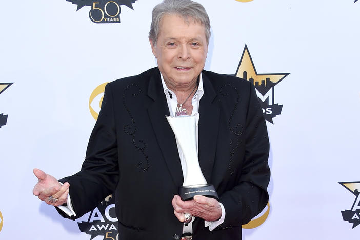 Singer Mickey Gilley in 2015 at the 50th Academy of Country Music Awards.
