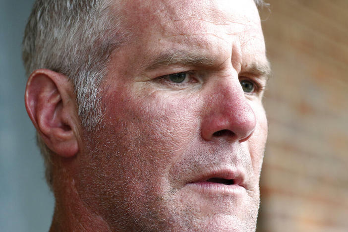 Former NFL quarterback Brett Favre in Jackson, Miss., in 2018.