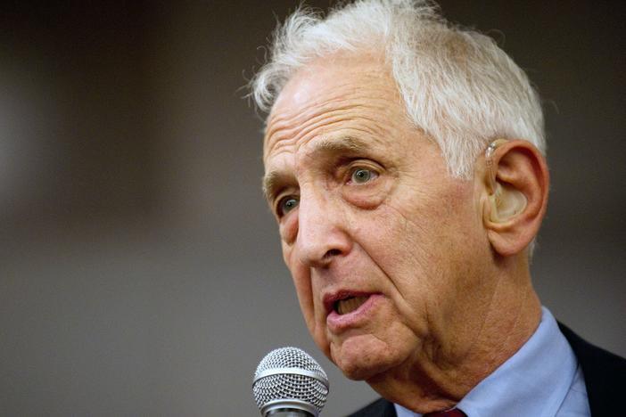 Daniel Ellsberg, pictured in 2010, told NPR that anyone who chooses to take on the burden of leaking government documents in the public interest "is doing this republic a very great service and helping it to remain a republic."