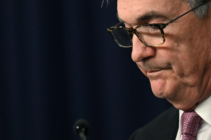 Federal Reserve Chair Jerome Powell speaks during a news conference in Washington, D.C., on May 4. Powell was confirmed by the Senate to a second term leading the central bank. Fighting inflation will define his legacy.