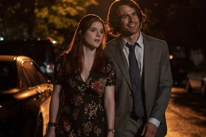 Rose Leslie and Theo James as Clare and Henry.