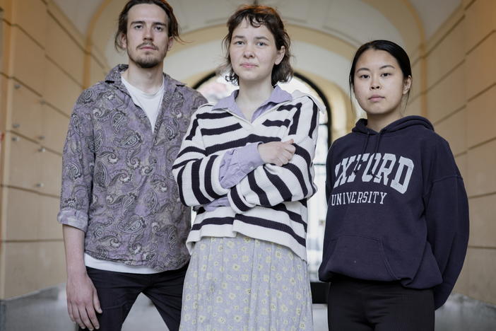 From left: Tomek Mądry, Basia Olszewska and Lilia Nguyen all say the war in Ukraine has made them reassess their own lives in Poland.