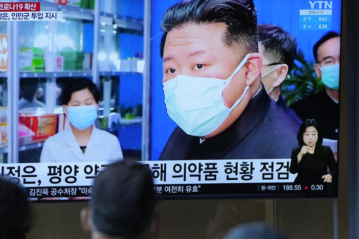 A news program showing North Korean leader Kim Jong Un is broadcast at a train station in Seoul, South Korea this week.