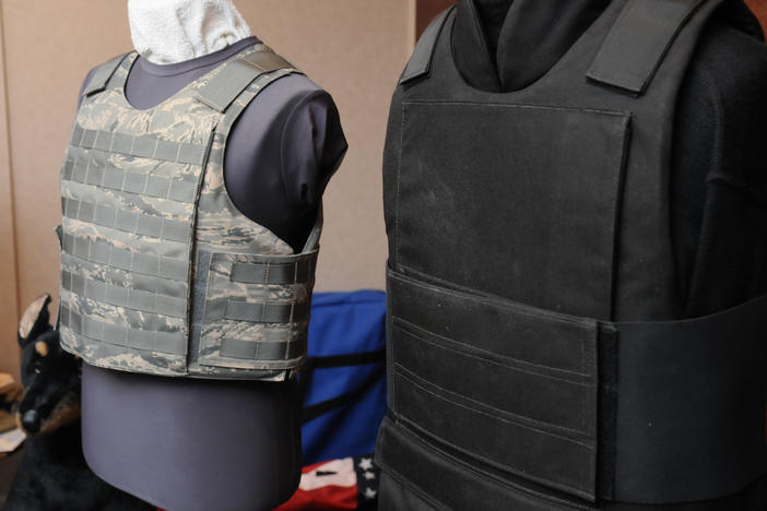 Body armor on display at a store in Pennsylvania in 2011.