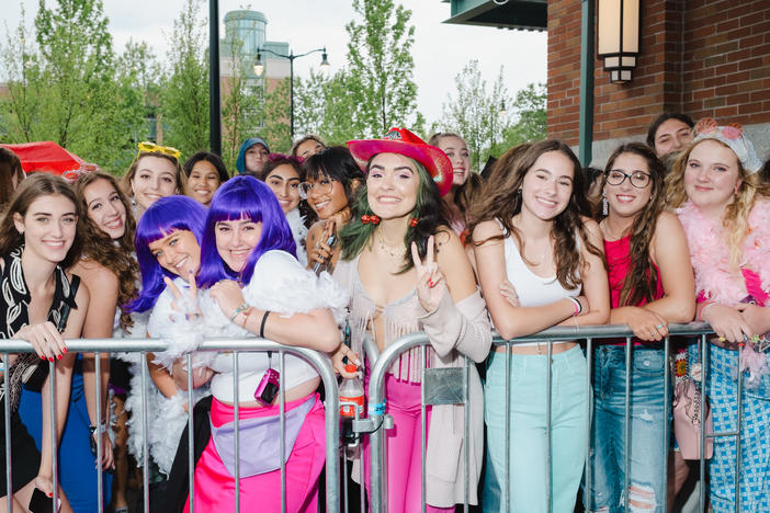 Elmont, New York (UBS Arena) May 20, 2022: Fans gather from around the world to see pop star Harry Styles perform at the UBS Arena on Friday afternoon.