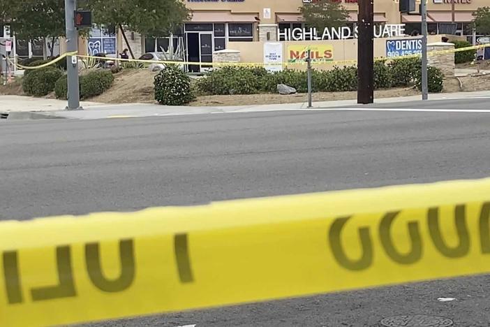 Police say one person was killed and eight people were wounded following a shooting at a large party in Southern California.
