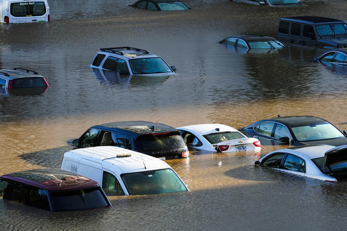 In 2021, Hurricane Ida cut a path of destruction from the Gulf Coast to the Northeast. Vehicles parked in Philadelphia were submerged after the storm brought torrential rain.