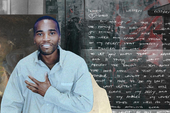Bobby Everson and a letter he wrote to his family while he was incarcerated in the Special Management Unit at the new U.S. penitentiary in Thomson, Ill.