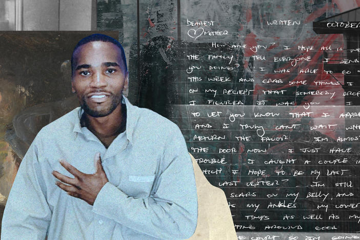 Bobby Everson and a letter he wrote to his family while he was incarcerated in the Special Management Unit at the new U.S. penitentiary in Thomson, Ill.