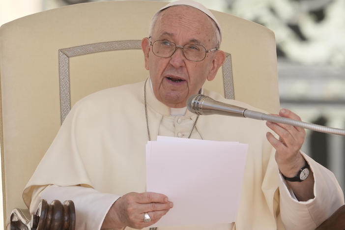 "I am praying for the children and adults who were killed, and for their families," Pope Francis said in his weekly general audience in St. Peter's Square. The pope said it's time for new limits on the sale of guns.