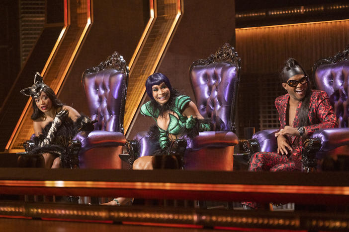 Keke Palmer, Leiomy Maldonado, and Law Roach, hosts of <em>Legendary</em>.