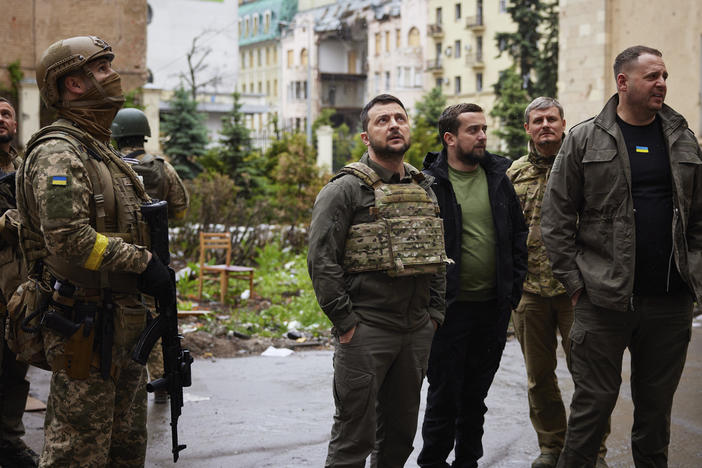 Ukrainian President Volodymyr Zelenskyy visited Ukraine's Kharkiv region over the weekend, calling the situation there "indescribably difficult."