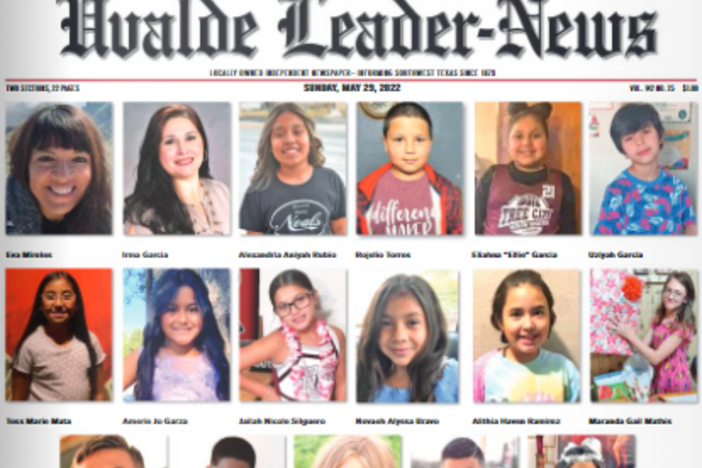 The Uvalde Leader-News newspaper on Sunday.