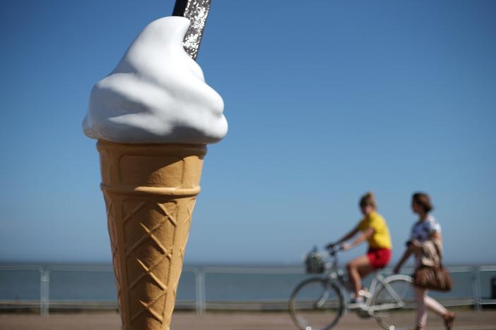 This ice cream cone is made from plastic. That's non-dairy, right?