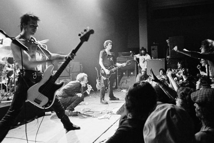English punk rock group "Sex Pistols" perform, Jan. 7, 1978 in Memphis, Tenn., during the second stop of their U.S. tour.