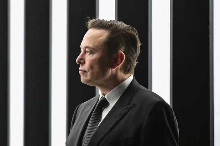 Tesla CEO Elon Musk attends the start of production at Tesla's "Gigafactory" in Grünheide, southeast of Berlin, Germany, on March 22. The billionaire, who has run afoul of regulators before, is in their sights again as he tries to buy Twitter. It's raising questions about the Securities and Exchange Commission's ability to police the rich and powerful.