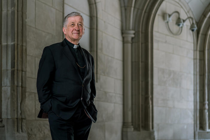 Cardinal Blase Cupich stands outside of the Archdiocese of Chicago Pastoral Center on Wednesday. Cupich has served as the archbishop of the Archdiocese of Chicago since 2014.