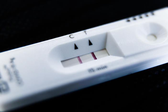 A positive result on a home COVID test. If you catch it once, can you catch it again? Turns out the answer is: Yes.