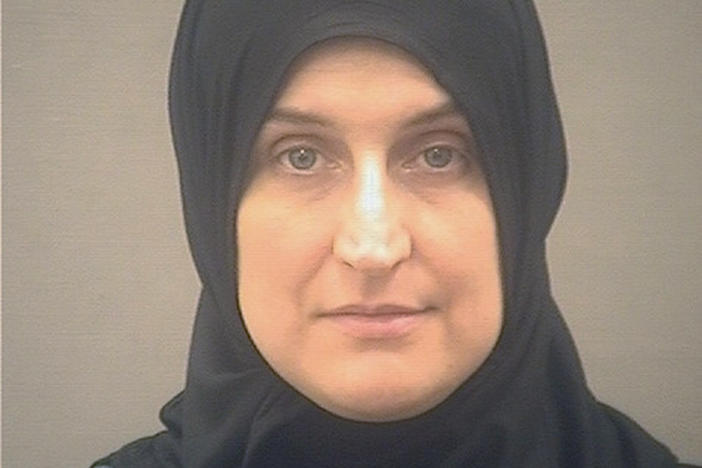 A photo provided by the Alexandria, Va., Sheriff's Office in January 2022 shows Allison Fluke-Ekren. Fluke-Ekren, 42, who once lived in Kansas, has been arrested after federal prosecutors charged her with joining the Islamic State group and leading an all-female battalion of AK-47 wielding militants.