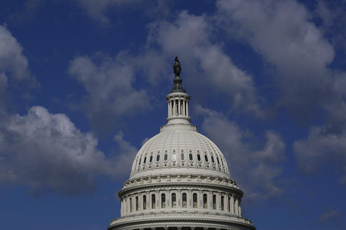 Clouds roll over the U.S. Capitol dome in Washington on Thursday.