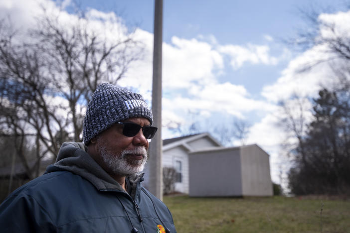 Peter Baker walks near the clubhouse at Lake Ivanhoe on Saturday, April 16, 2022.