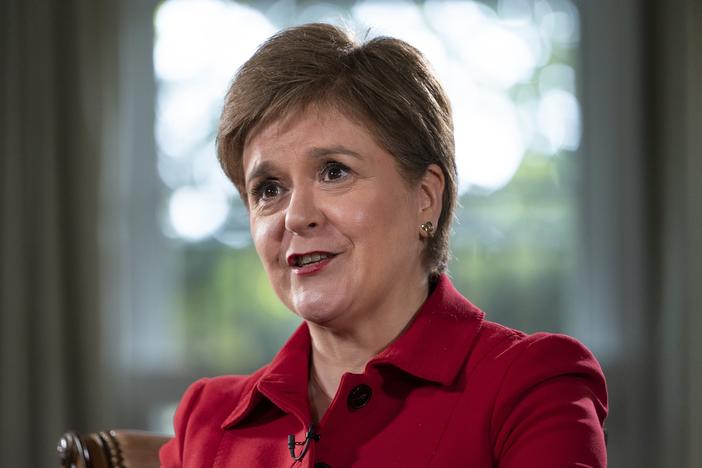 The First Minister of Scotland, Nicola Sturgeon, is interviewed, Tuesday, May 17, 2022, in Washington.