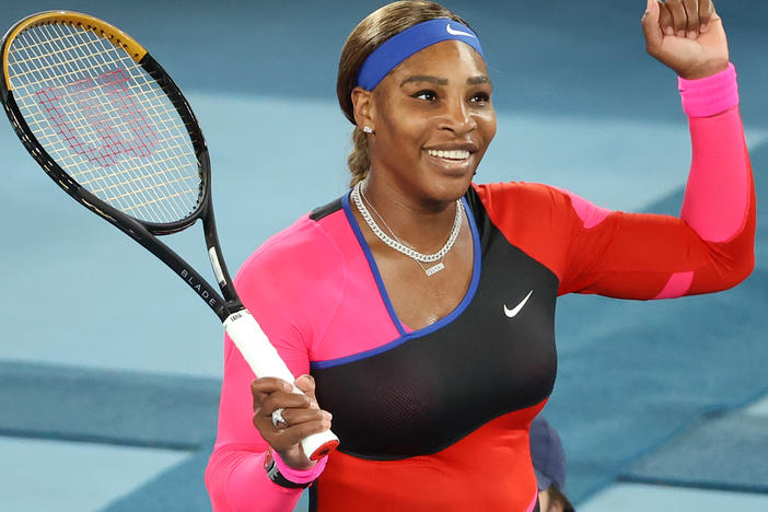 Serena Williams, seen here during the Australian Open in February 2021, has said she will compete in Wimbledon this month. Williams has not competed professionally since sustaining an injury at last year's Wimbledon tennis tournament.