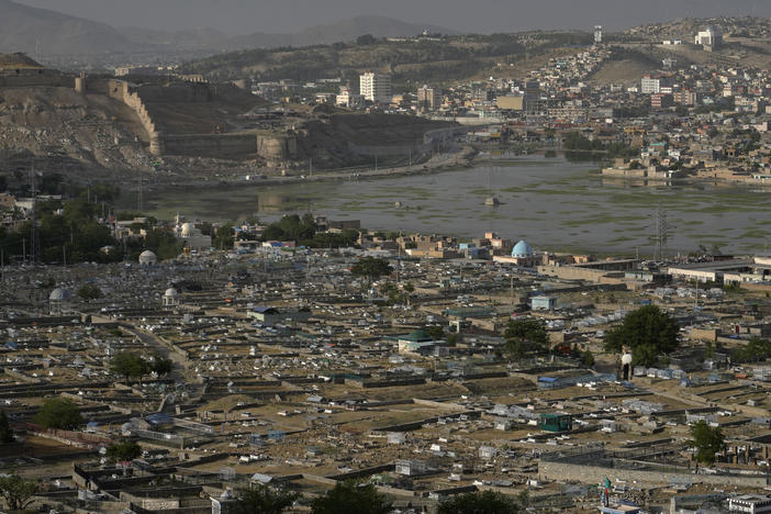 A view of a sprawling cemetery in Kabul, Afghanistan, Monday, May 9, 2022.