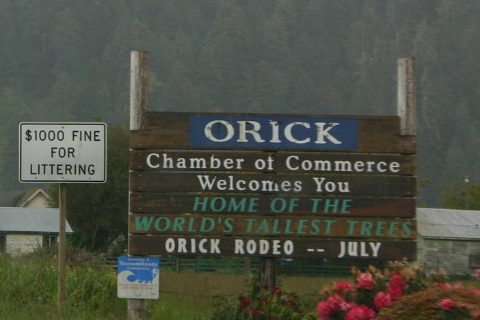 Orick, California, is the gateway to Redwood National and State Parks.