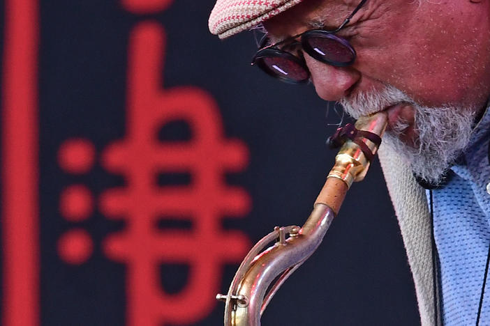 Saxophonist Charles Lloyd, performing at the Monterey Jazz Festival in Monterey, Calif., on Sept. 23, 2018.