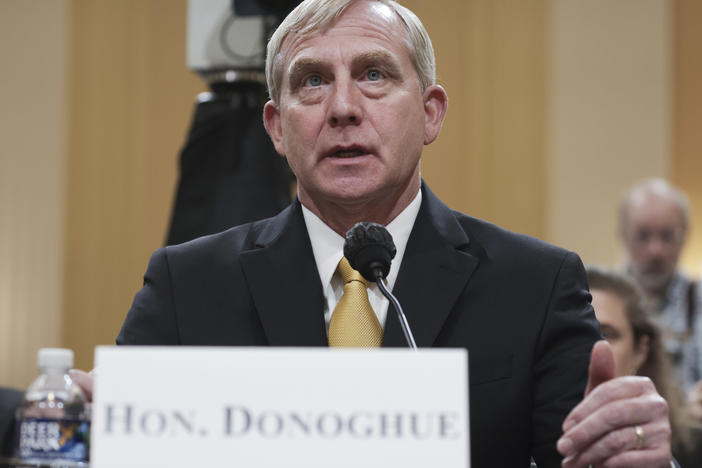 Richard Donoghue, former acting deputy attorney general, testifies Thursday before the House Select Committee to Investigate the January 6th Attack.