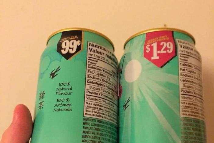 This was the viral image first posted by Twitter user @__cordazzle. AriZona's official account then clarified that $1.29 was the Canadian price.<a href="https://twitter.com/__cordazzle"></a>