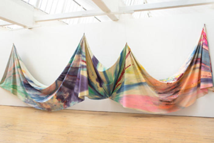 Sam Gilliam's 1968 work <em>Double Merge</em>, which is currently on display at Dia Beacon in Beacon, N.Y.