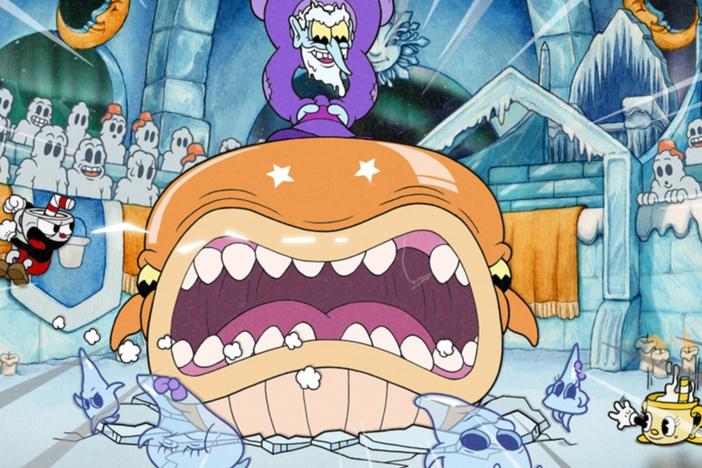 The villainous Mortimer Freeze, having a whale of a time.