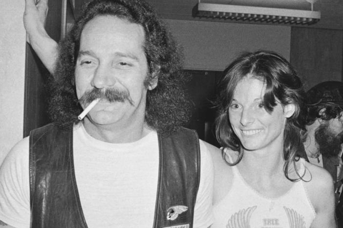 Ralph "Sonny" Barger and his wife Sharon are shown after his release on $100,000 bond in San Francisco, Aug. 1, 1980.