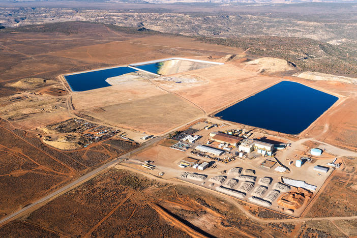 The Energy Fuels uranium mill and waste cells at White Mesa, Utah.