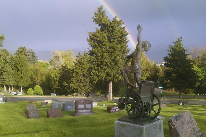 Ernest Robison said he began crafting a bronze sculpture of his deceased son for his "own comfort." But the resulting statue and the attention it has drawn have inspired Robison and his wife to launch a nonprofit that helps people obtain free or low-cost mobility equipment.