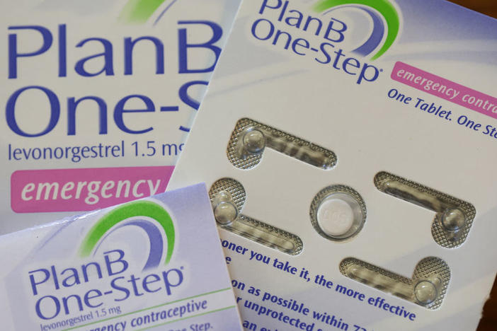 Plan B is one brand of the emergency contraceptive levonorgestrel, which works by delaying ovulation. It is sold over the counter at pharmacies, but is often kept in locked boxes or is only accessible by asking a pharmacist.